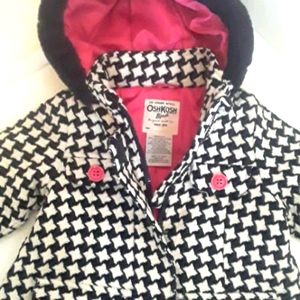 NWOT Oshkosh Jacket w Hood Black White